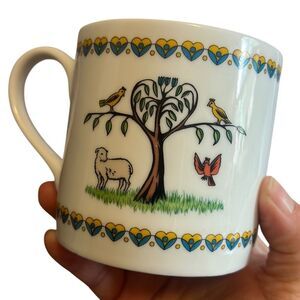 Swedish Seasons Collection Cup Mug by Gevalia Kaffe Spring Heart‎ Tree Sheep